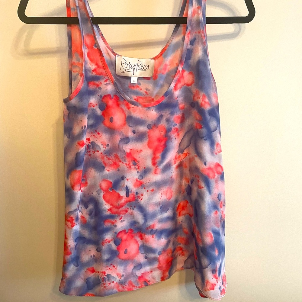 Rory Beca red and blue Tank size small
